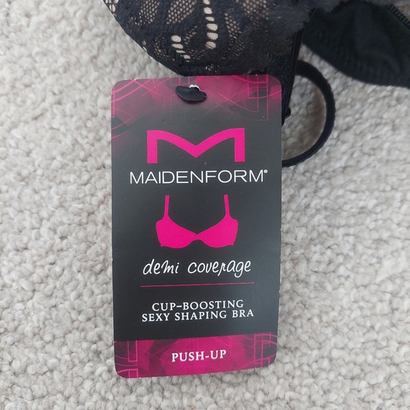 Maidenform Demi Coverage Black Lace bra & Auden Ivory Lace bra ~ Size 36B - Picture 5 of 9